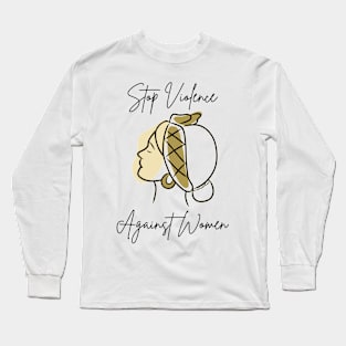 International day of the elimination of violence against women- LineArt Long Sleeve T-Shirt